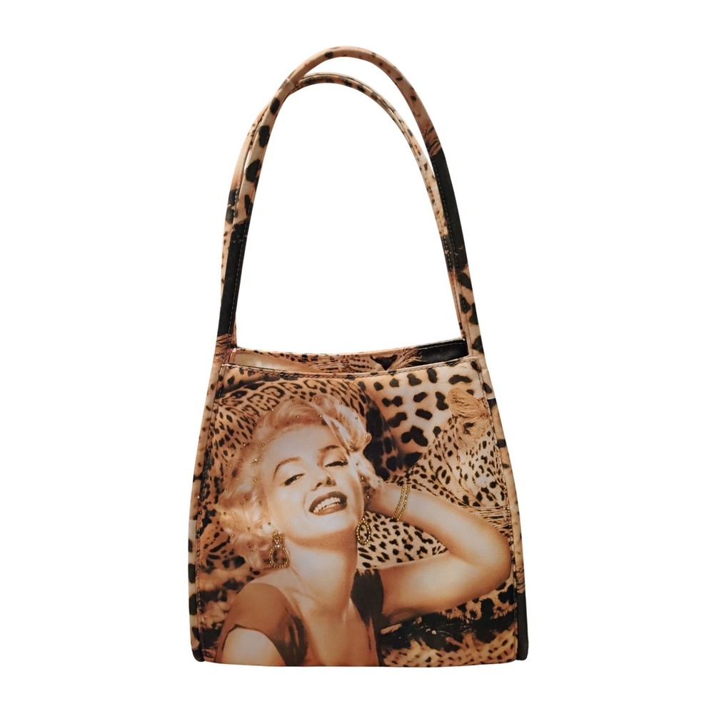 Marilyn Monroe Y2K Leopard‎ Shoulder Bag Rhinestone Glam Hobo Purse Perfect